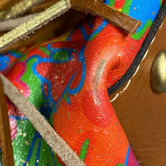 Patricia Nash Large Floral Hawaiian Print Purse Leather Pineapple Key Holder - Picture 12 of 16